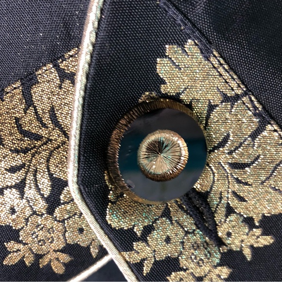 Sera B 100% Silk Oriental style Embossed cropped Blazer vintage made in USA - Picture 12 of 16